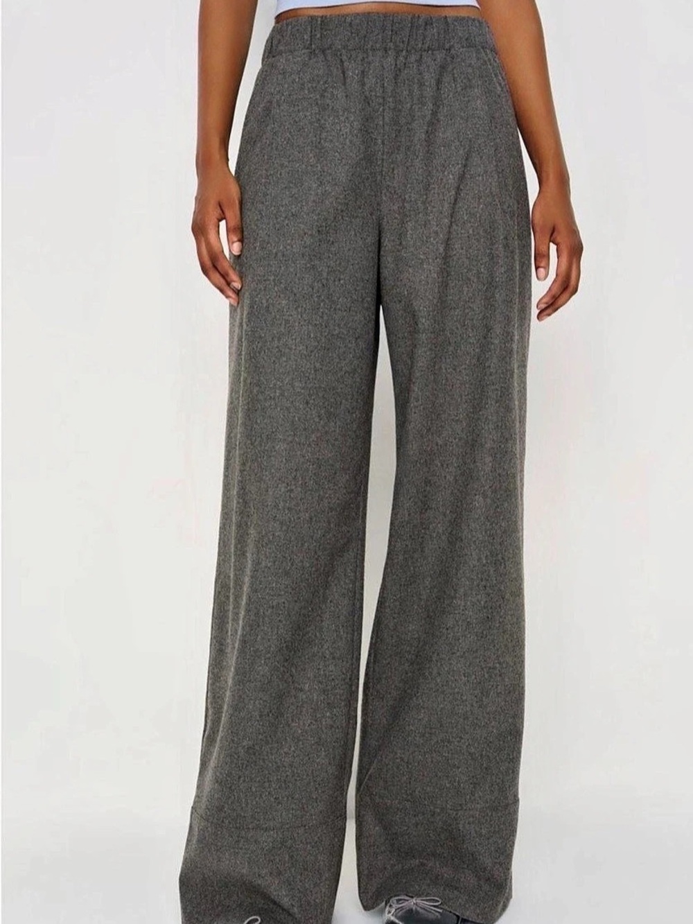 Wide Leg Pants in Gray NWT
